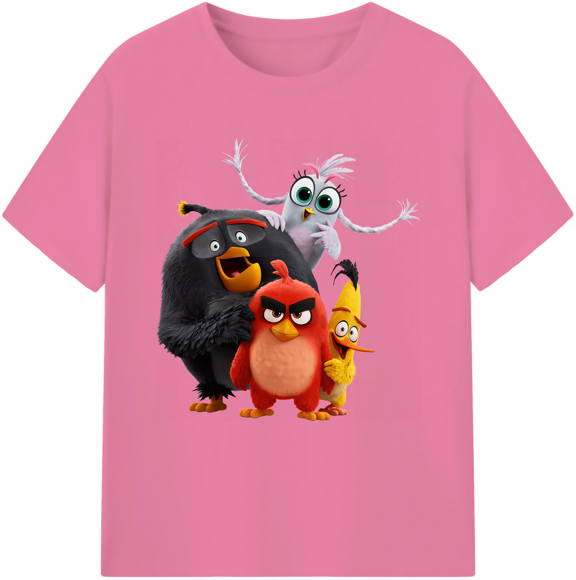 （画像用） Angry Birds アングリーバード 綿100％半袖Tシャツ（フロントプリント）